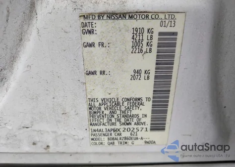 2013 Nissan Altima 2.5 S from USA, damaged, VIN 1N4AL3AP6DC202571